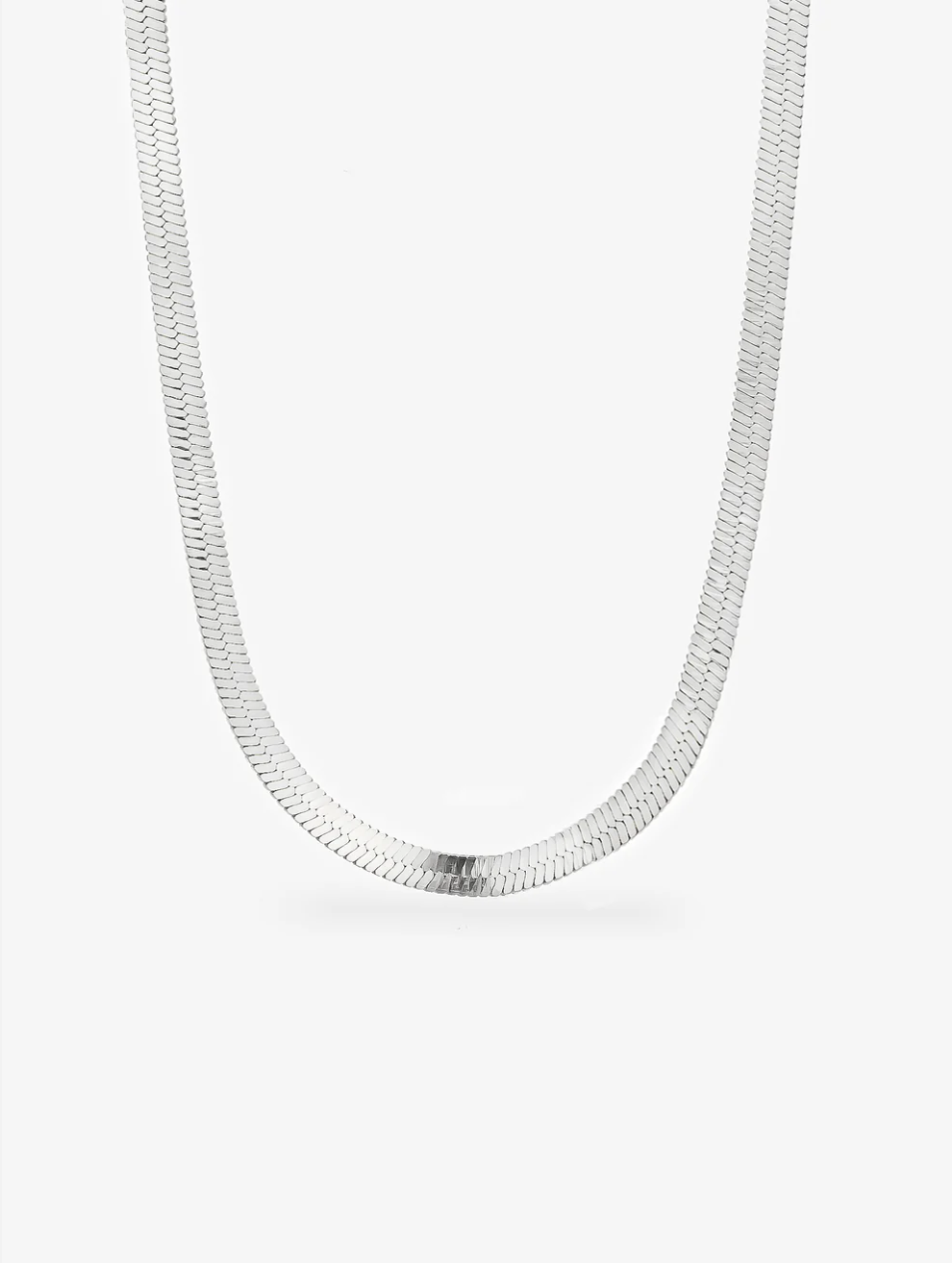 Herringbone Necklace - 4mm Silver