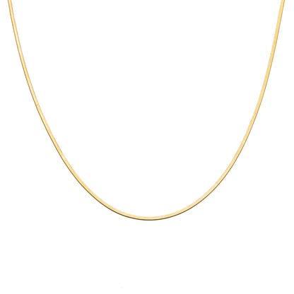 Micro Herringbone necklace -  2mm gold